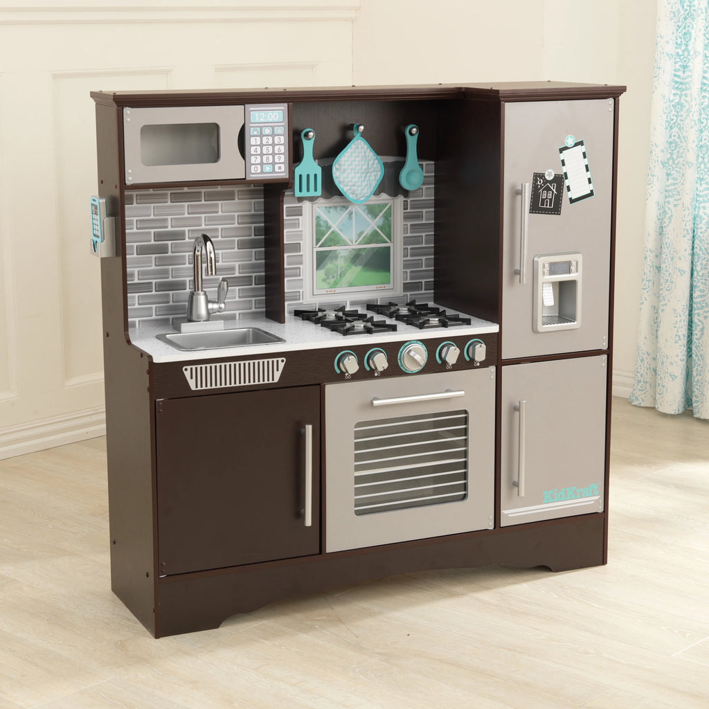 Espresso Wooden Kitchen with 4 Accessory Pieces I2510