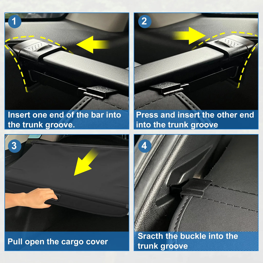 Retractable Cargo Cover for Subaru Crosstrek 2024 Waterproof SUV Rear Trunk Shade O995