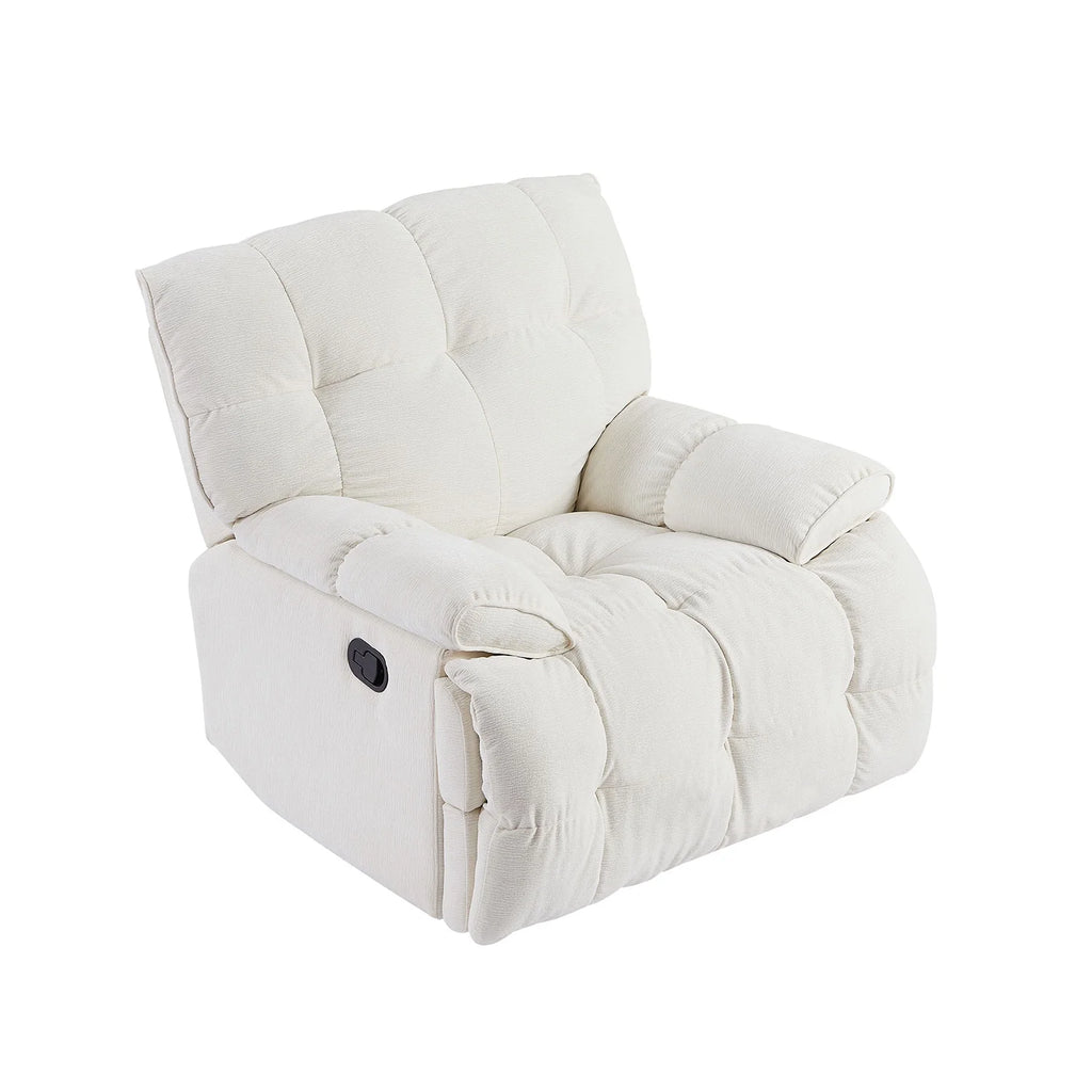 Cream Fabric Single Sofa Reclining Chair I43454