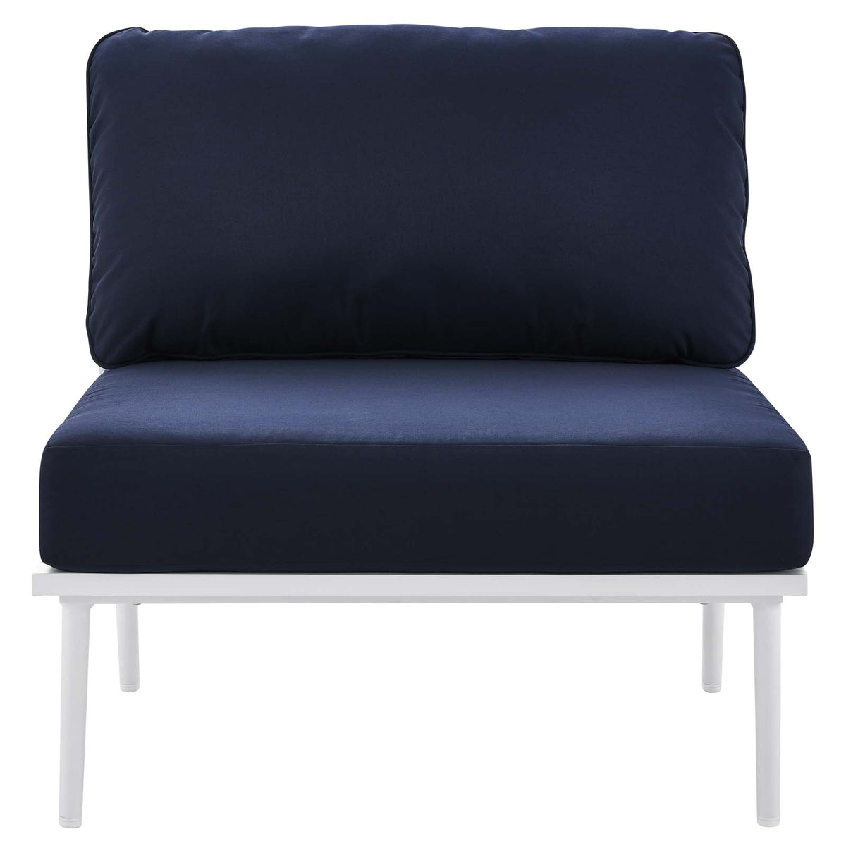White Navy 9 Piece Aluminum Outdoor Sectional Sofa Set X231369