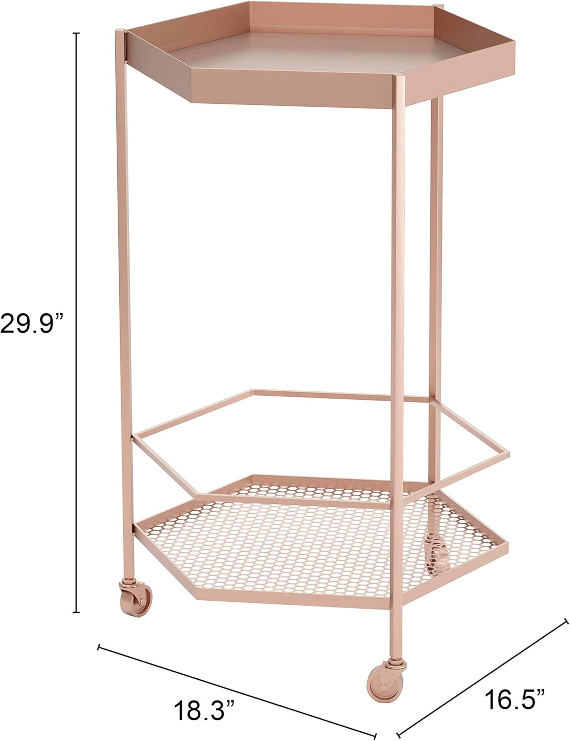 Gold Hex Bar Cart F326766