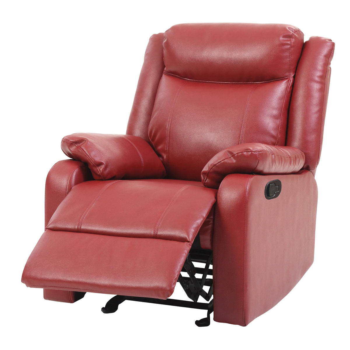 Red Reclining Accent Chair with Pillow Top Arm I8883