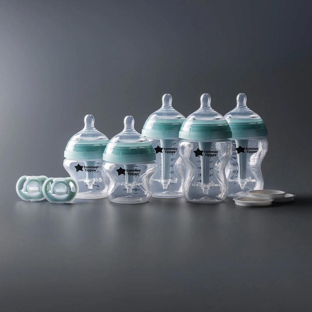 Anti-Colic Baby Bottle and Pacifier Set, 5oz and 9oz Self-Sterilizing Bottles M823556
