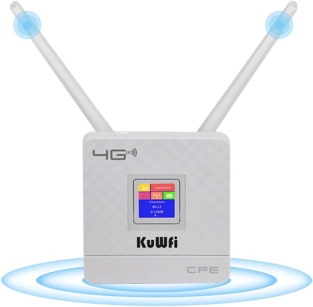 4G LTE CPE Router with SIM Card Slot, Cat4 Wireless WiFi Router with Dual External Antennas D7290