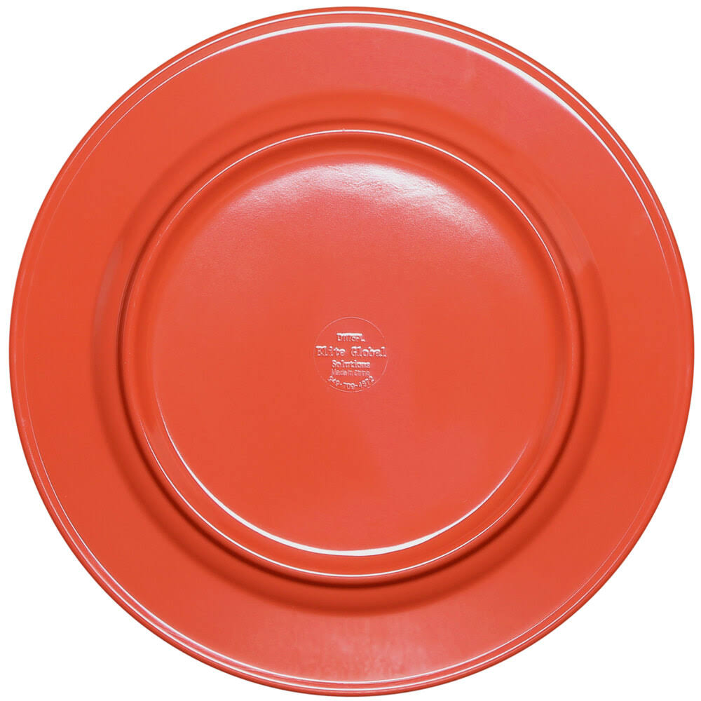 Coral Round Melamine Plate - 6/Case W17011