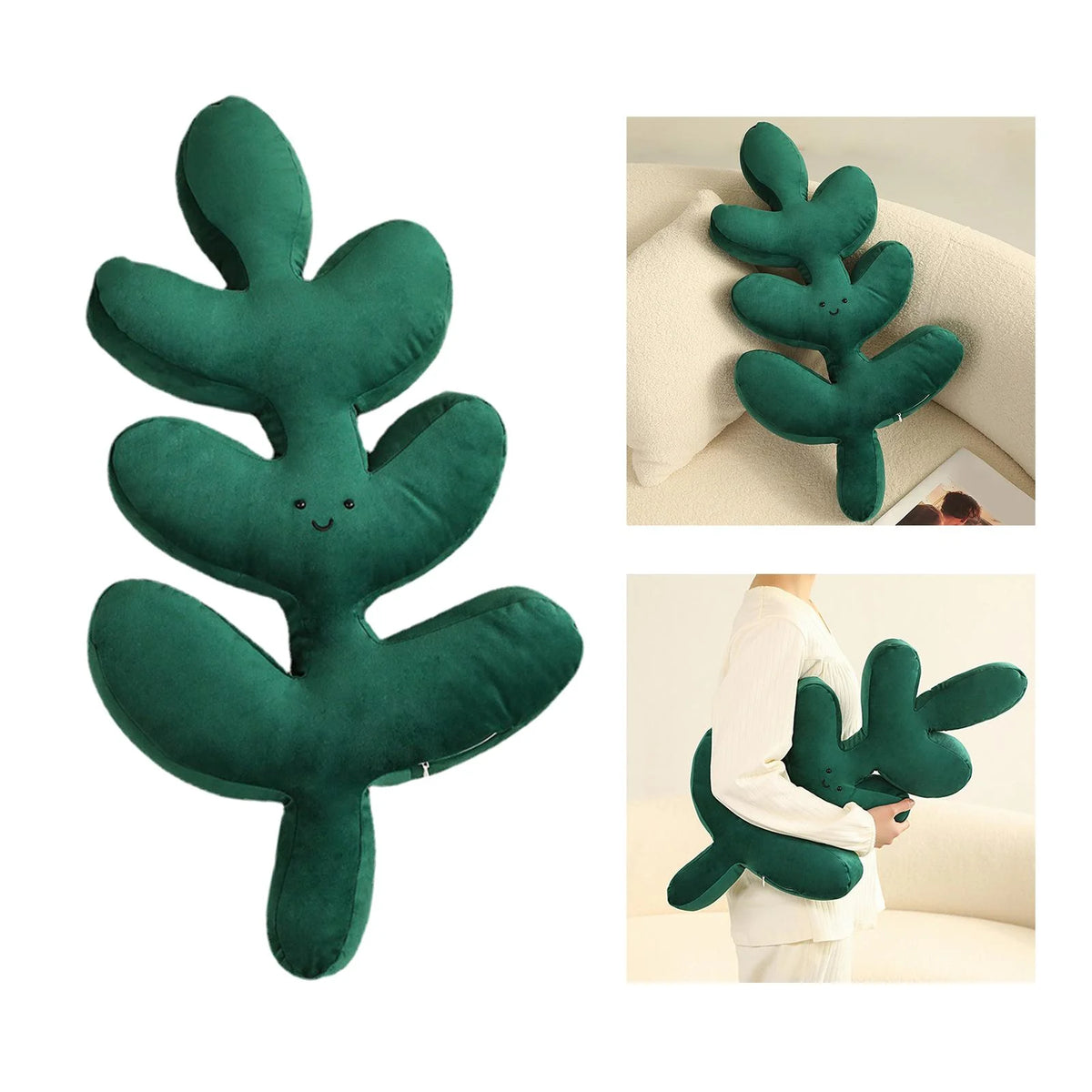 Leaf Shaped Throw Plant Leaves Decorative F9998