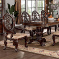Brown Cherry Expandable Double Pedestal Dining Table S30649