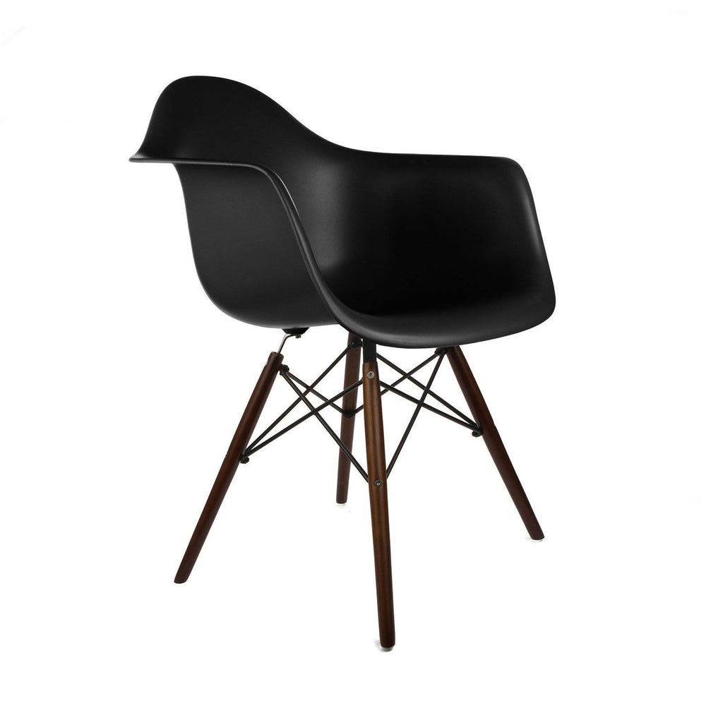 Yellow Arm Chair with Walnut Leg V1064