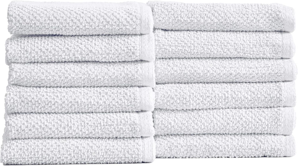 Light Grey Set of 4 Cotton Quick-Dry Bath Towels U24873