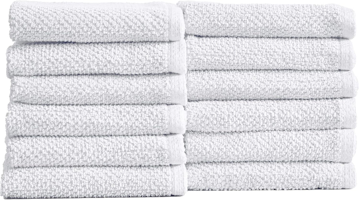 Light Grey Set of 4 Cotton Quick-Dry Bath Towels U24873