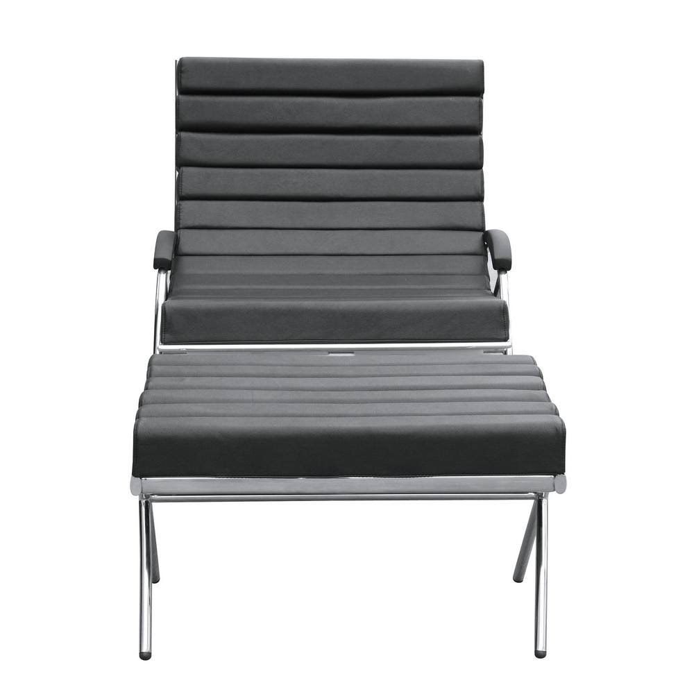 White Chair and Ottoman H1165