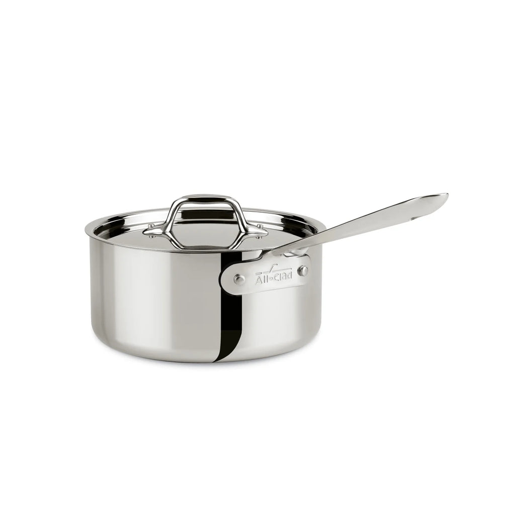 Stainless Steel Tri-Ply Bonded Sauce Pan with Lid, 3-Quart Y90733