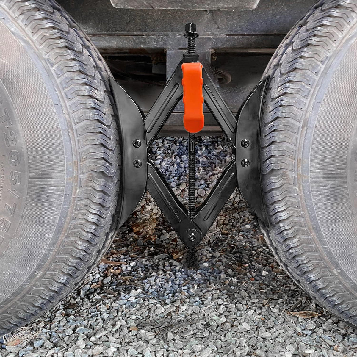 Camper Wheel Stabilizer X Shaped Chocks, Anti-Move Tire Chock Stabilizers Scissor 2 Sets with Accessories Pack of 2 Q826