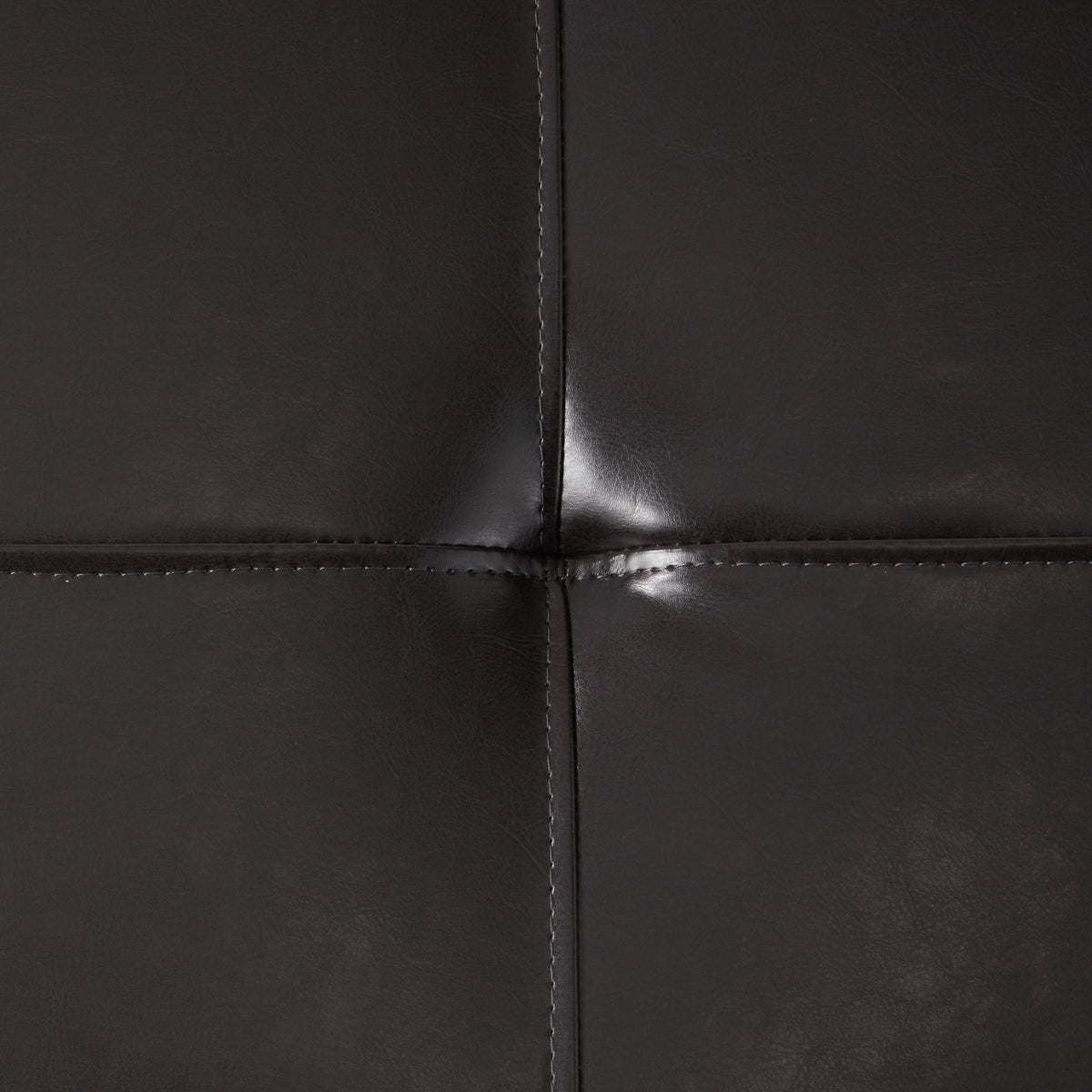 Dark Espresso Bonded Leather Storage Ottoman W310