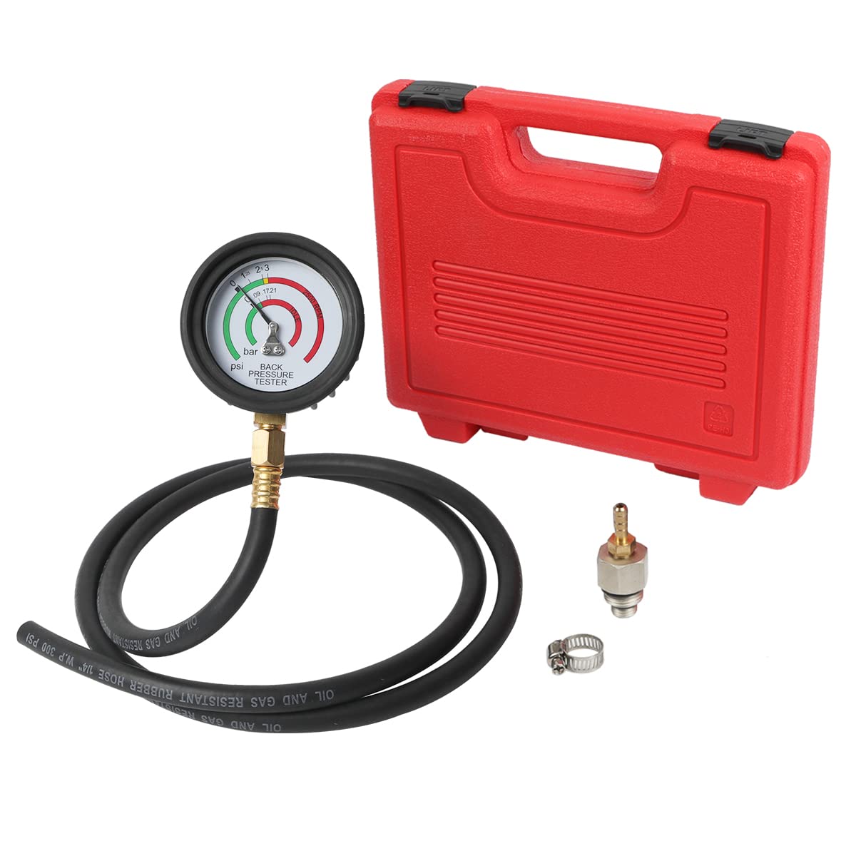 Exhaust Back Pressure Tester Kit with 6-Foot Hose, Gauge with Carrying Case Pack of 2 D727775
