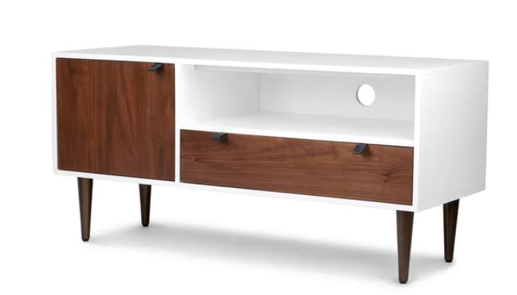 White and Walnut 48x22 Drawer Y4121