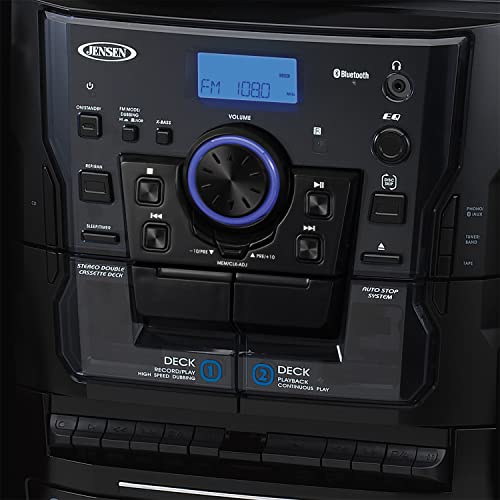 3 Speed Stereo Turntable with Dual Cassette Deck Q433