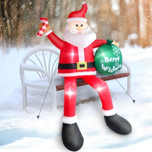 8 FT Blow Up Santa Claus with Gifts Bag Outdoor Decorations G728875