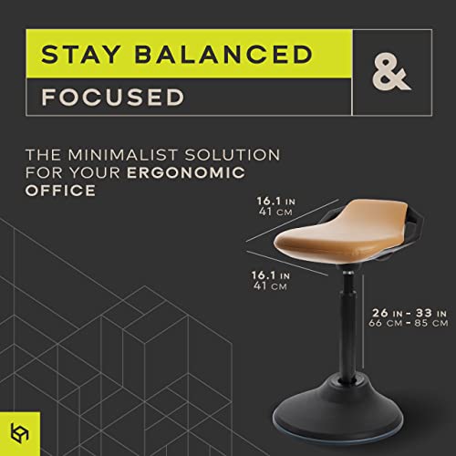 Black Ergonomic Standing Desk Chair with Back Support A9900