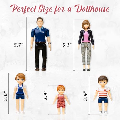 5 Poseable Action Figures for Dollhouse S475318