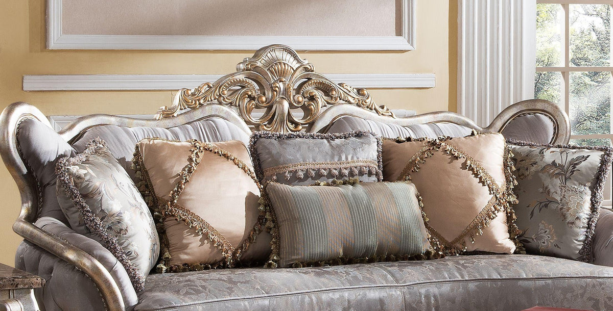 Metallic finish Wood Sofa Set 3Pcs Q669206