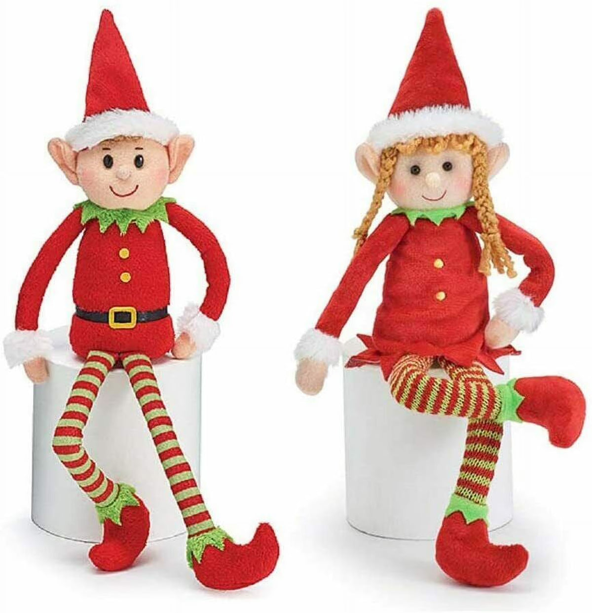 Poseable Plush Christmas Elves W388139