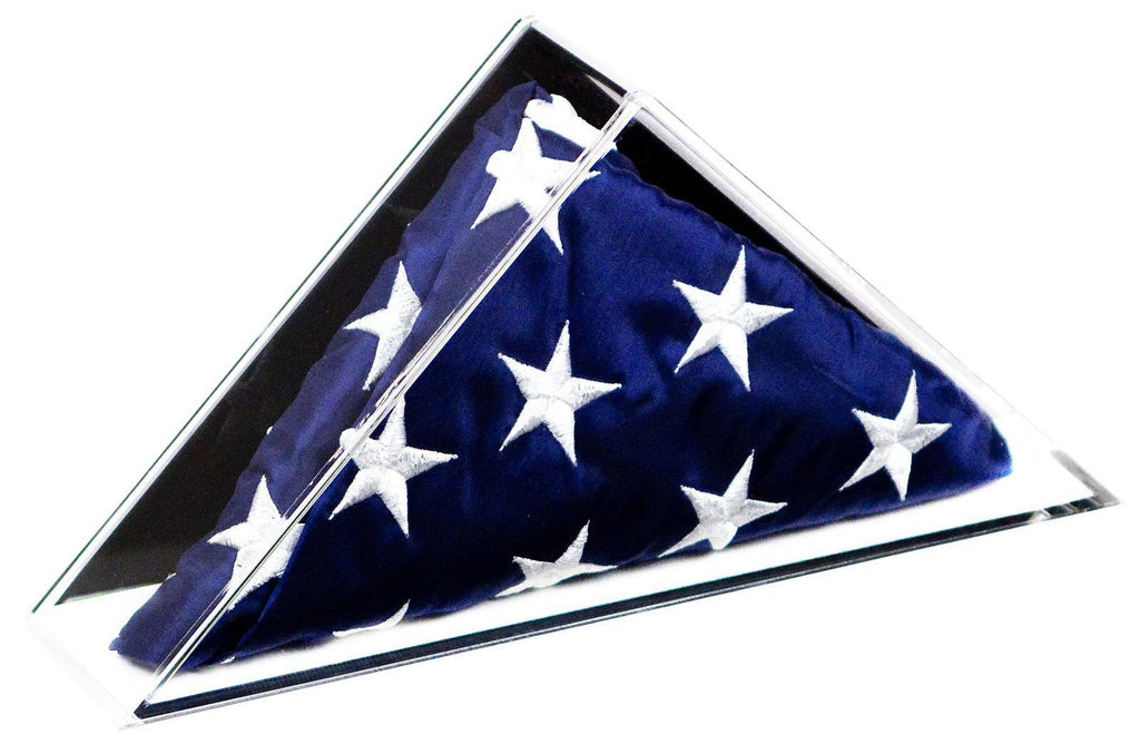 Clear Acrylic American Flag Display Case Wall Mount Z327