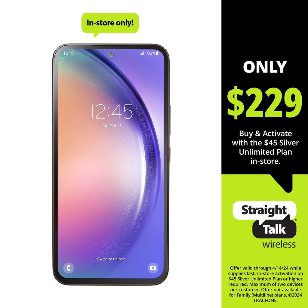 Black 128GB 5G Prepaid Smartphone O2935
