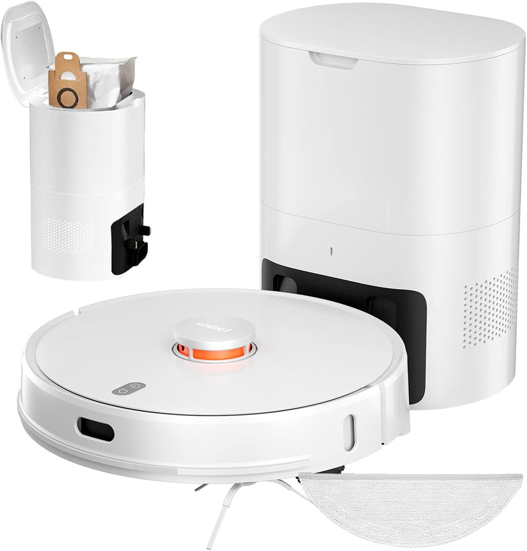 White Robotic Vacuum Cleaner with Self Empty B926