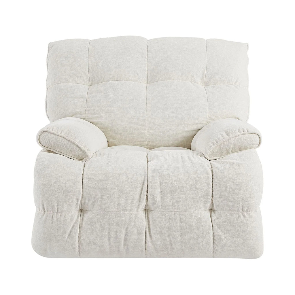 Cream Fabric Single Sofa Reclining Chair I43454