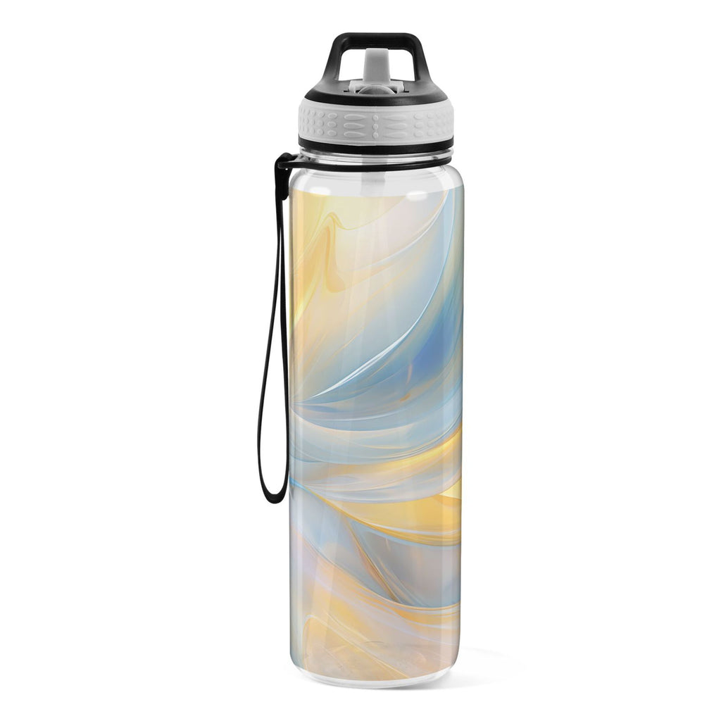 Blue and Yellow Marble 32oz Tritan Leakproof Water Bottle U990