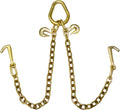 Towing Chain Bridle with Forged 4 Inch Mini J Hooks - Grade 70 Chain - 36 Inches Long - 4,700 Pound Safe Working Load I597