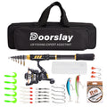 Telescopic Fishing Rod and Reel Combo Kit with 100M Fishing Line Lures Hooks Jig Head and Carrier Bag I59860