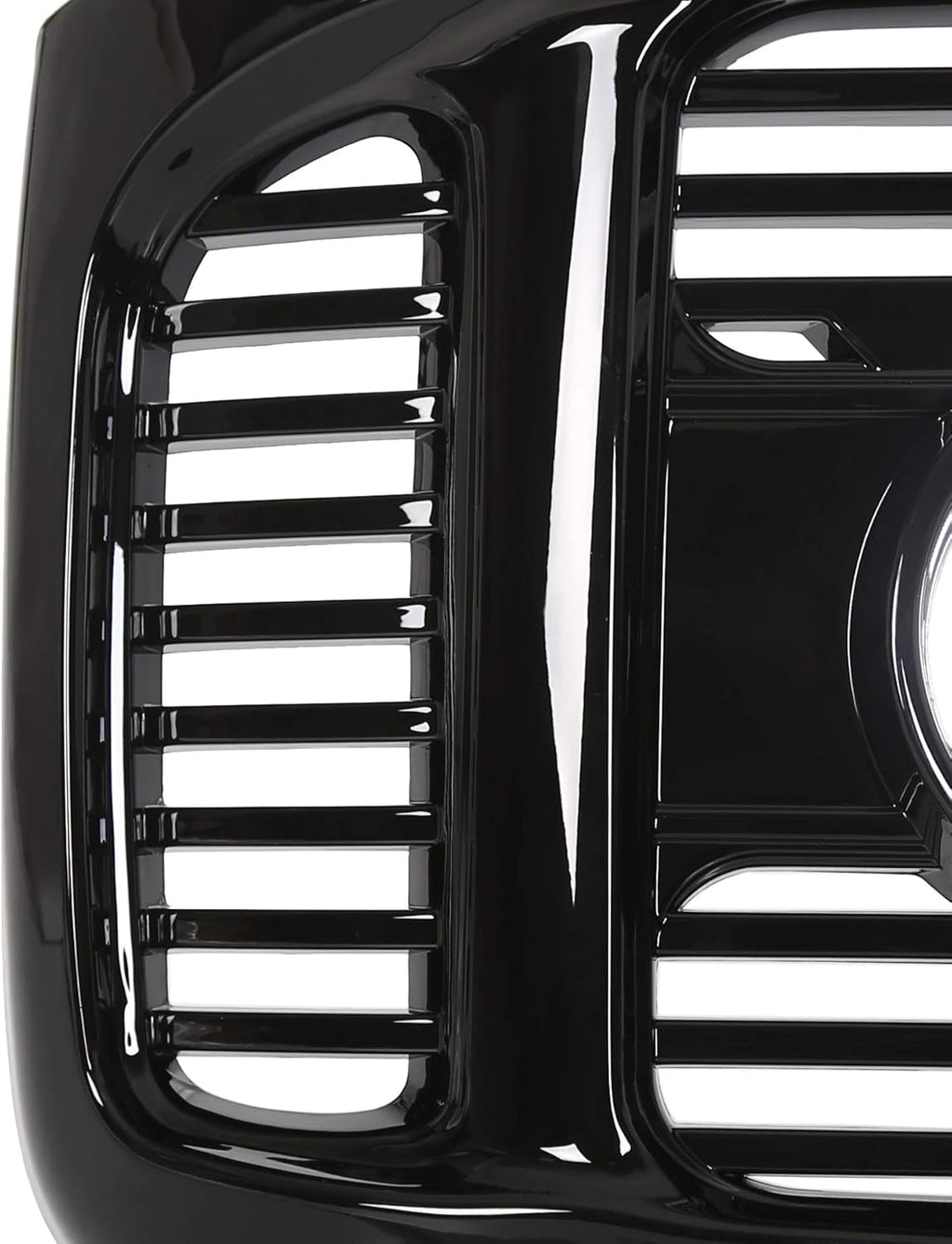 Glossy Black Front Hood Bumper Grille Grill ABS with Fog Lights E938