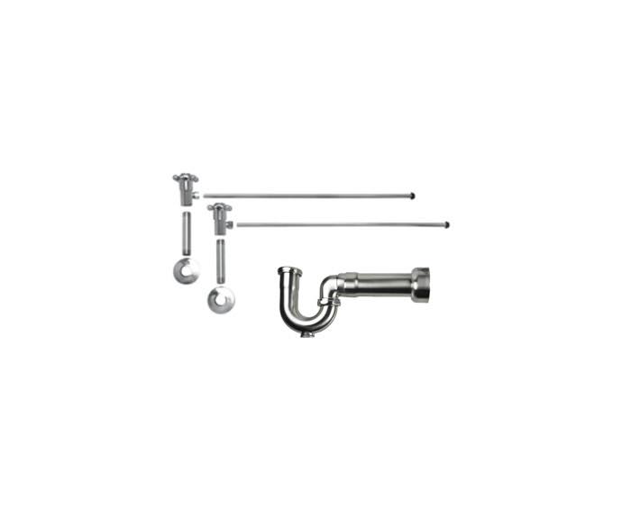 Lavatory Supply Kit with Angle Cross Handle Unlacquered Brass J631571