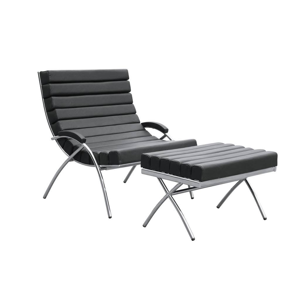White Chair and Ottoman H1165