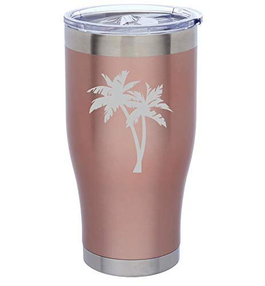 Rose Gold Double Wall Vacuum Insulated Stainless Steel Tumbler Travel Mug (24 oz) U40338