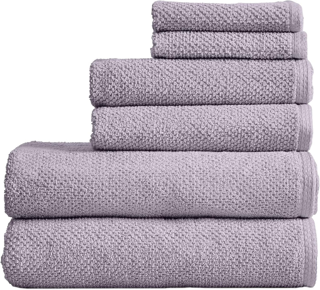 Light Grey Set of 4 Cotton Quick-Dry Bath Towels U24873