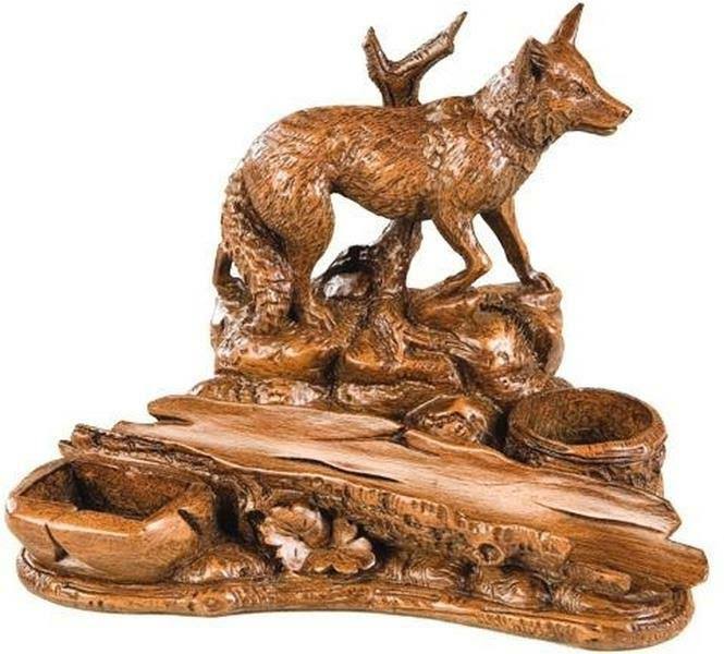 Antique Fox Resin Pen Holder Q519896