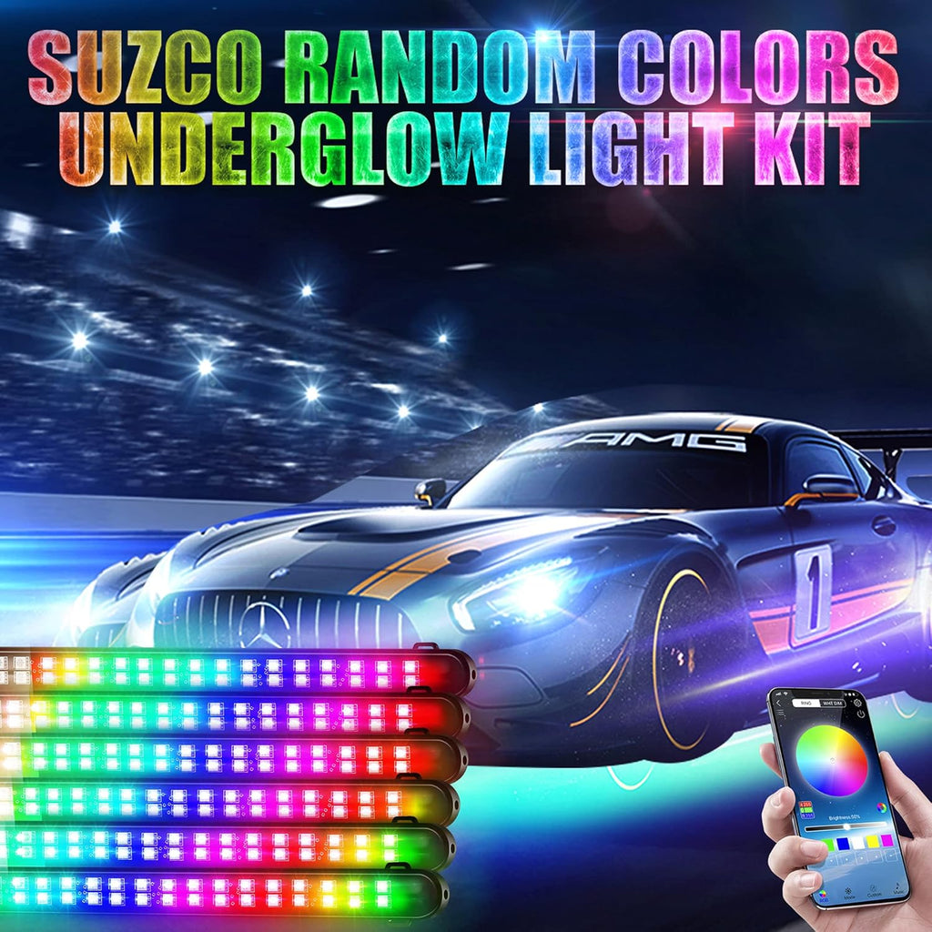 3-Pin 6PCS Car Double-Row Dreamcolor Underglow Lights Kit with APP IP68 12V Pack of 2 B8188