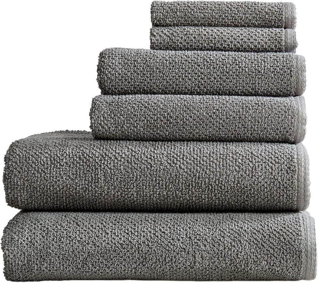 Light Grey Set of 4 Cotton Quick-Dry Bath Towels U24873