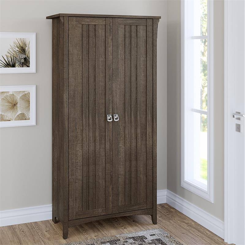 Ash Brown Tall Storage Cabinet with Doors I94137