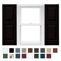 Black Vinyl Raised Panel Shutter, 1 Pair, 12 x 31 H83018