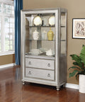 Metallic Platinum Curio Cabinet K880