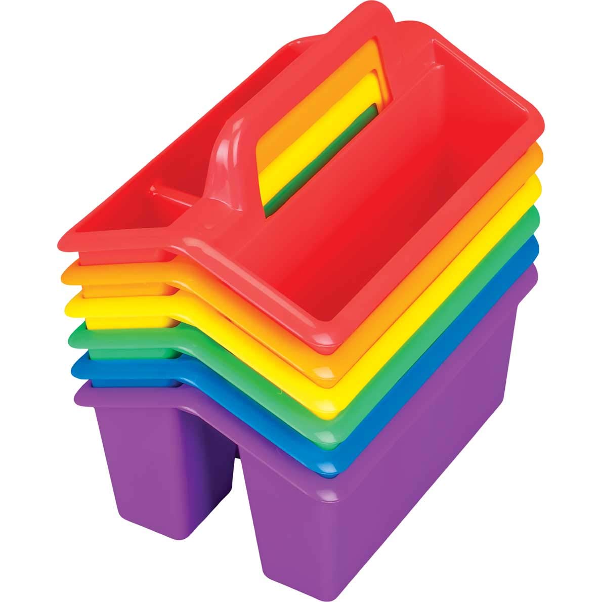 Small Stackable Utility Caddies Rainbow Colors Set of 6 Pack of 2 O699982