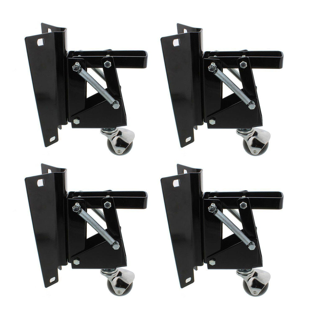 Heavy-Duty Retractable Swivel Caster Wheels with Bracket 4-Pack P98687