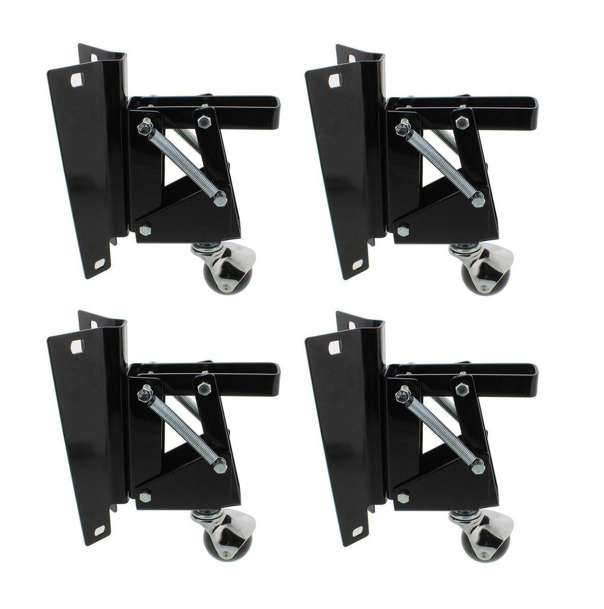 Heavy-Duty Retractable Swivel Caster Wheels with Bracket 4-Pack P98687
