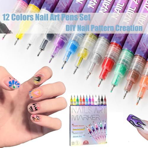 12 Colors Nail Art Pens Set S66544