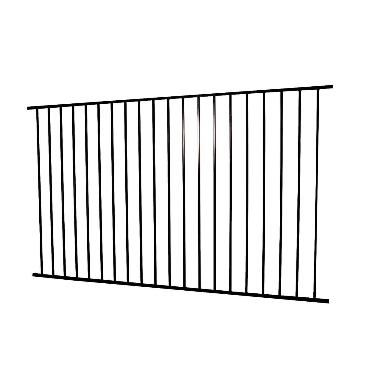 Black Steel Decorative Fence Panel X763956