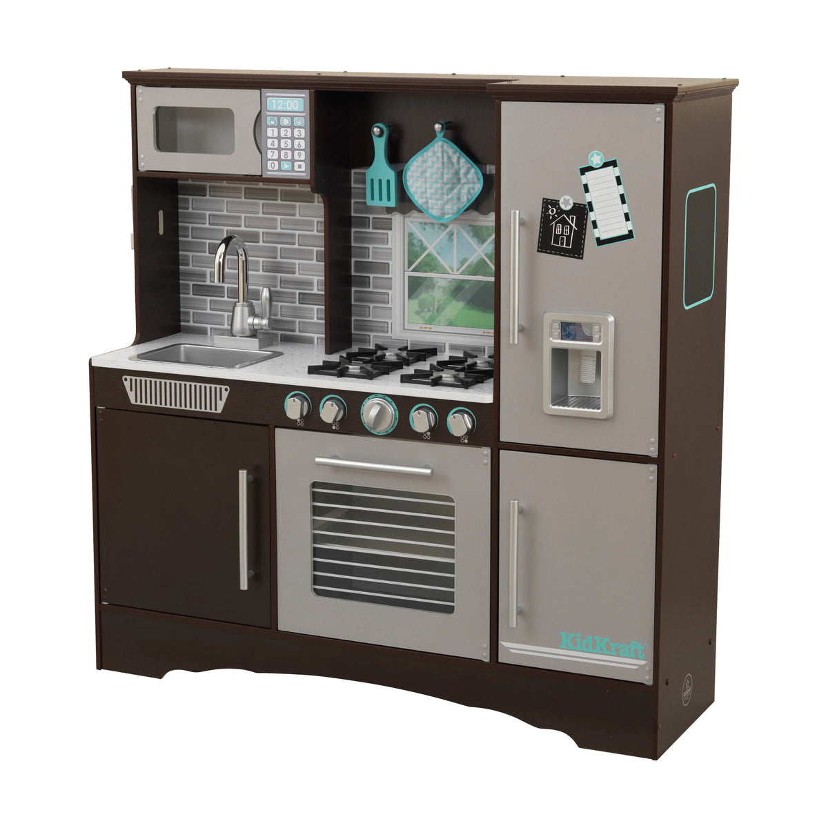 Espresso Wooden Kitchen with 4 Accessory Pieces I2510